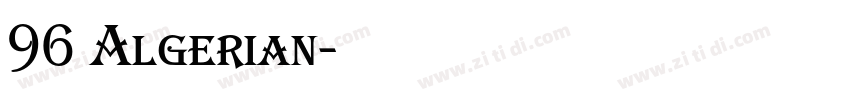 96 Algerian字体转换 96 Algerian字体转换